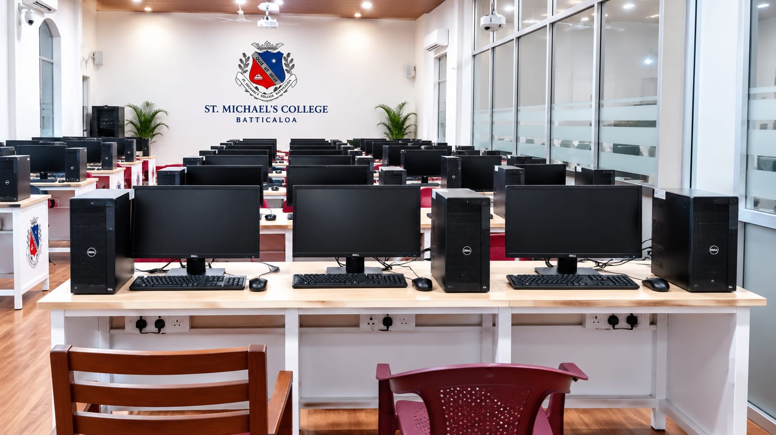 The completed IT Laboratory at St. Michael's College, Batticaloa, equipped by SMCBAA-UK